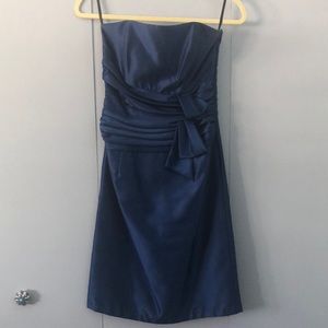 Scott McClintock Royal/Dark Blue Fitted Cocktail Dress